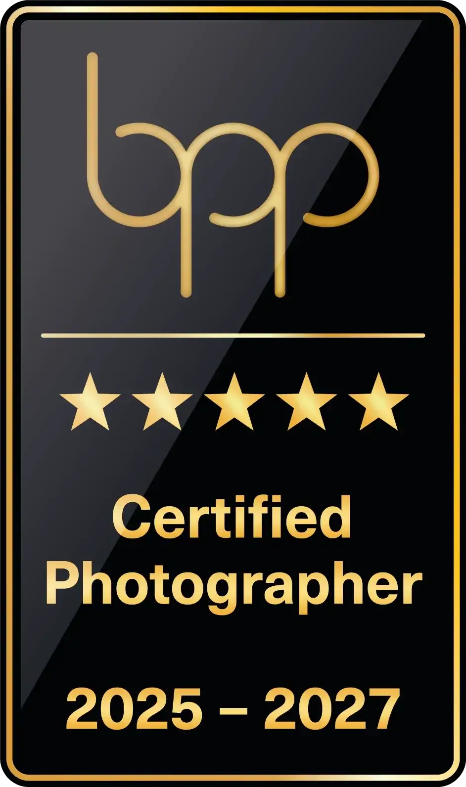 BPP Certified Photographer 2025 - 2027 > Bund Professioneller Portrait Fotografen Auszeichnung - Höchstwertung 5 Sterne